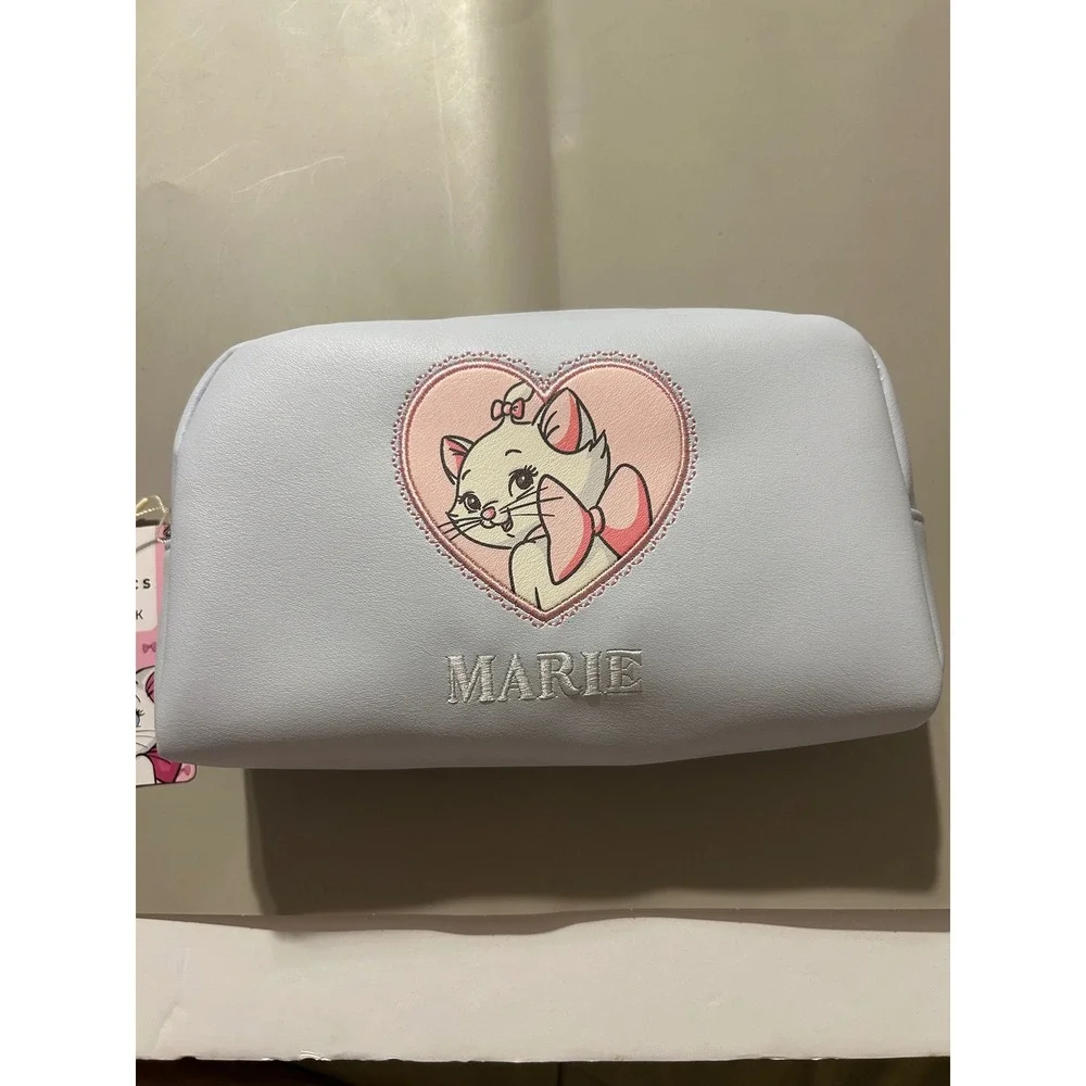 Disney Aristocats Marie Makeup Bag Light Blue Primark Heart Cosmetic Pouch NEW